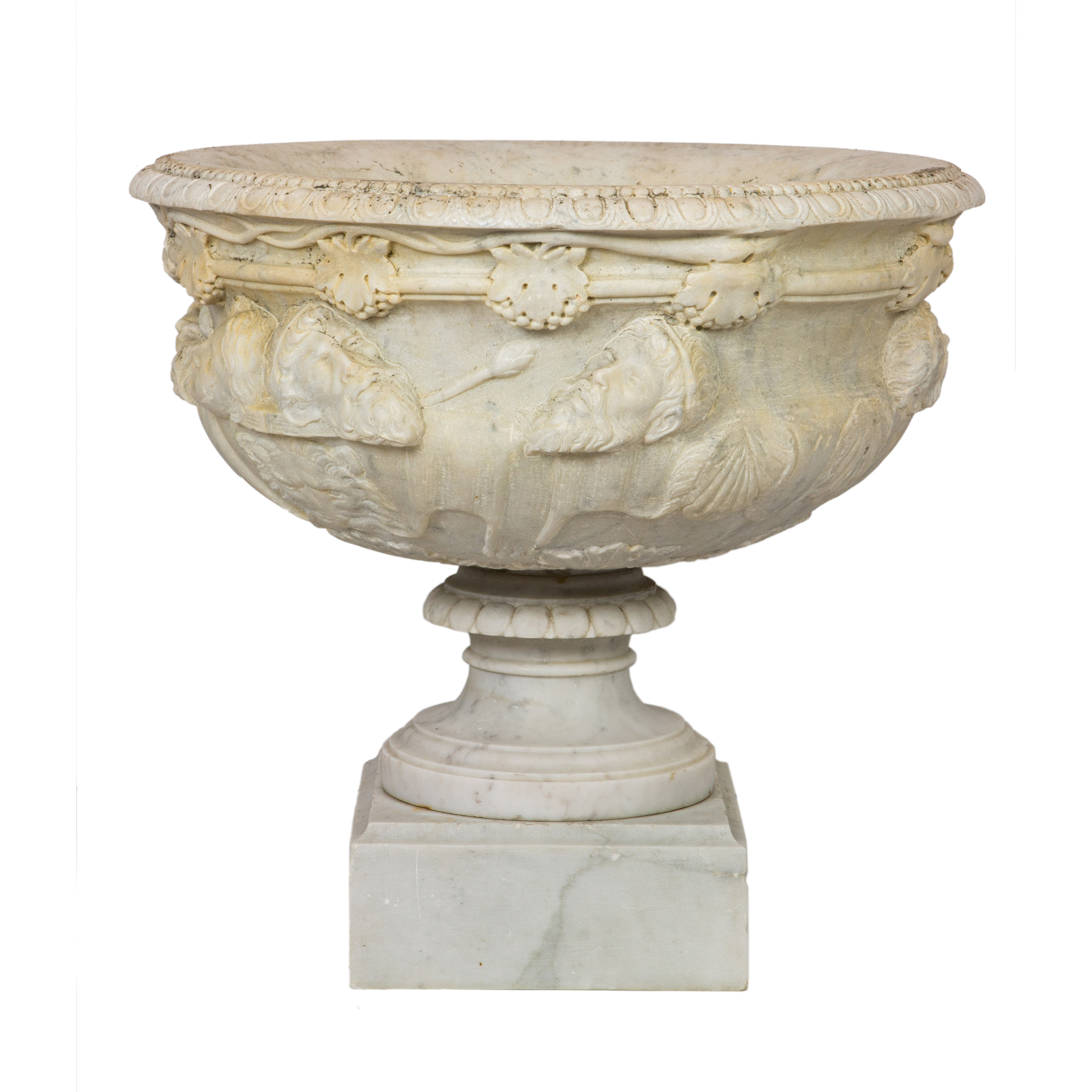 CLASSICAL STYLE CARVED MARBLE URN 3a3d41