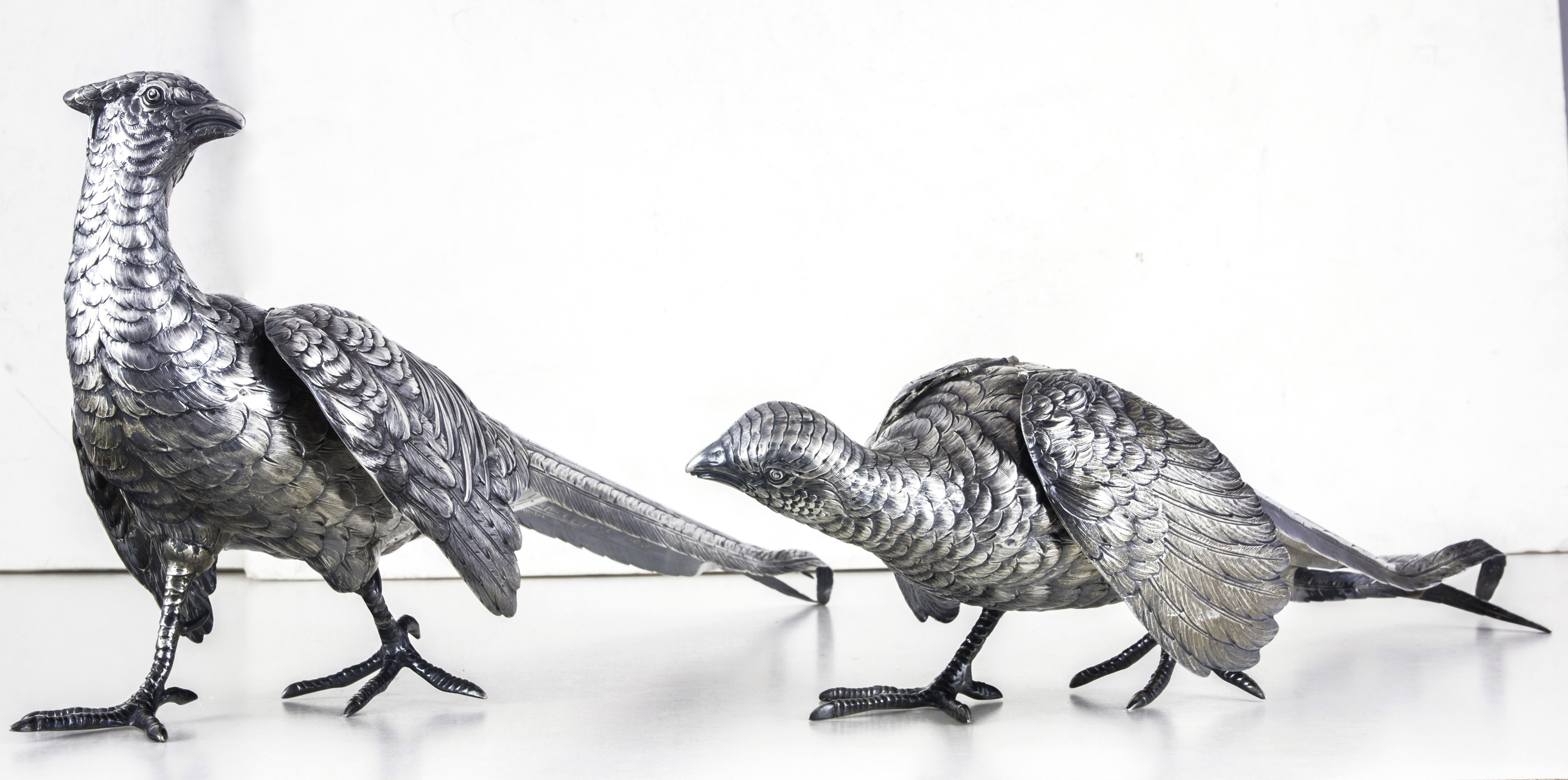 A PAIR OF SILVER PHEASANTS PROBABALY 3a4235