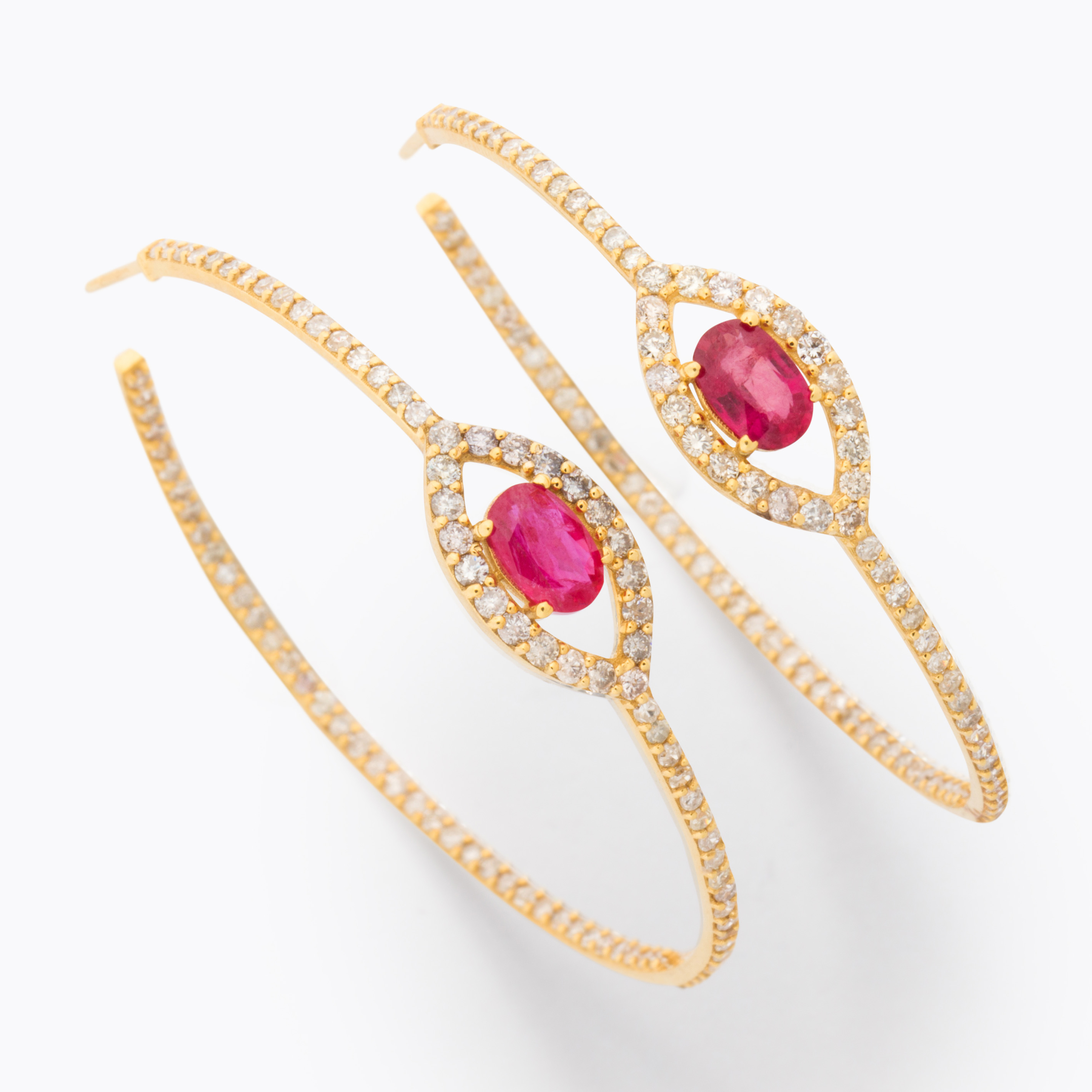 A PAIR OF RUBY DIAMOND AND FOURTEEN 3a4644
