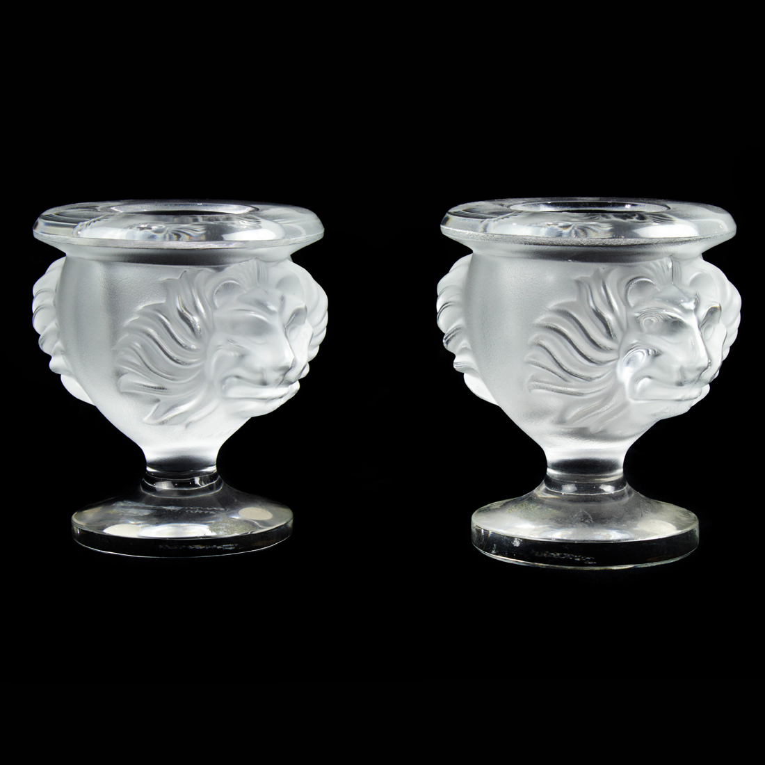  LOT OF 2 LALIQUE FROSTED AND 3a23dd