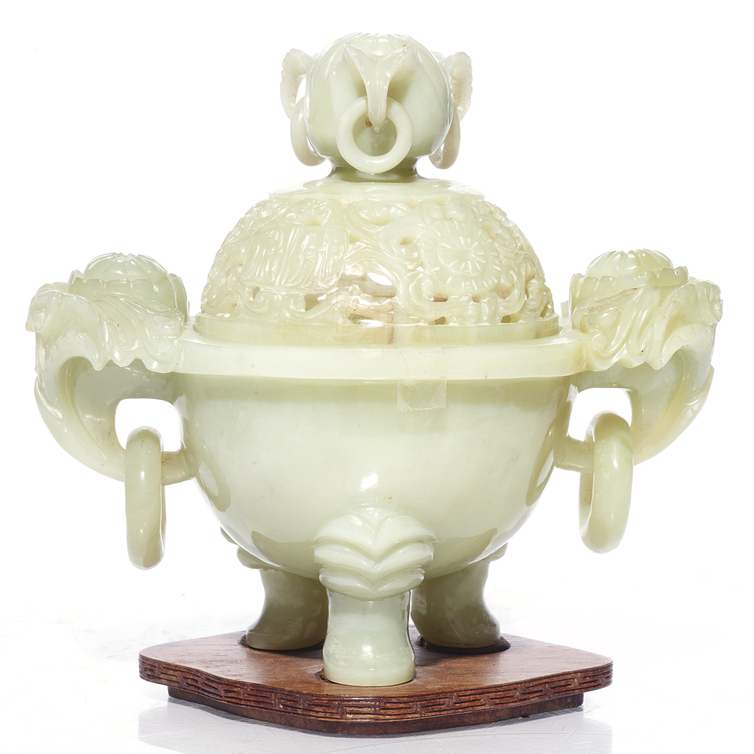CHINESE JADE TRIPOD CENSER Chinese 3a29f5