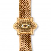 A VICTORIAN AND GOLD FILL BRACELET A