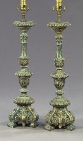 Pair of Italian Gilded and Antiqued