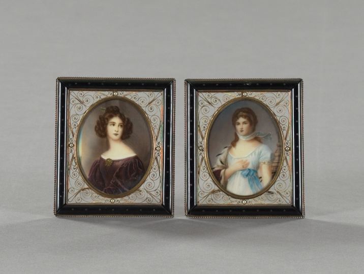Pair of Portrait Miniatures one 3a5bd5