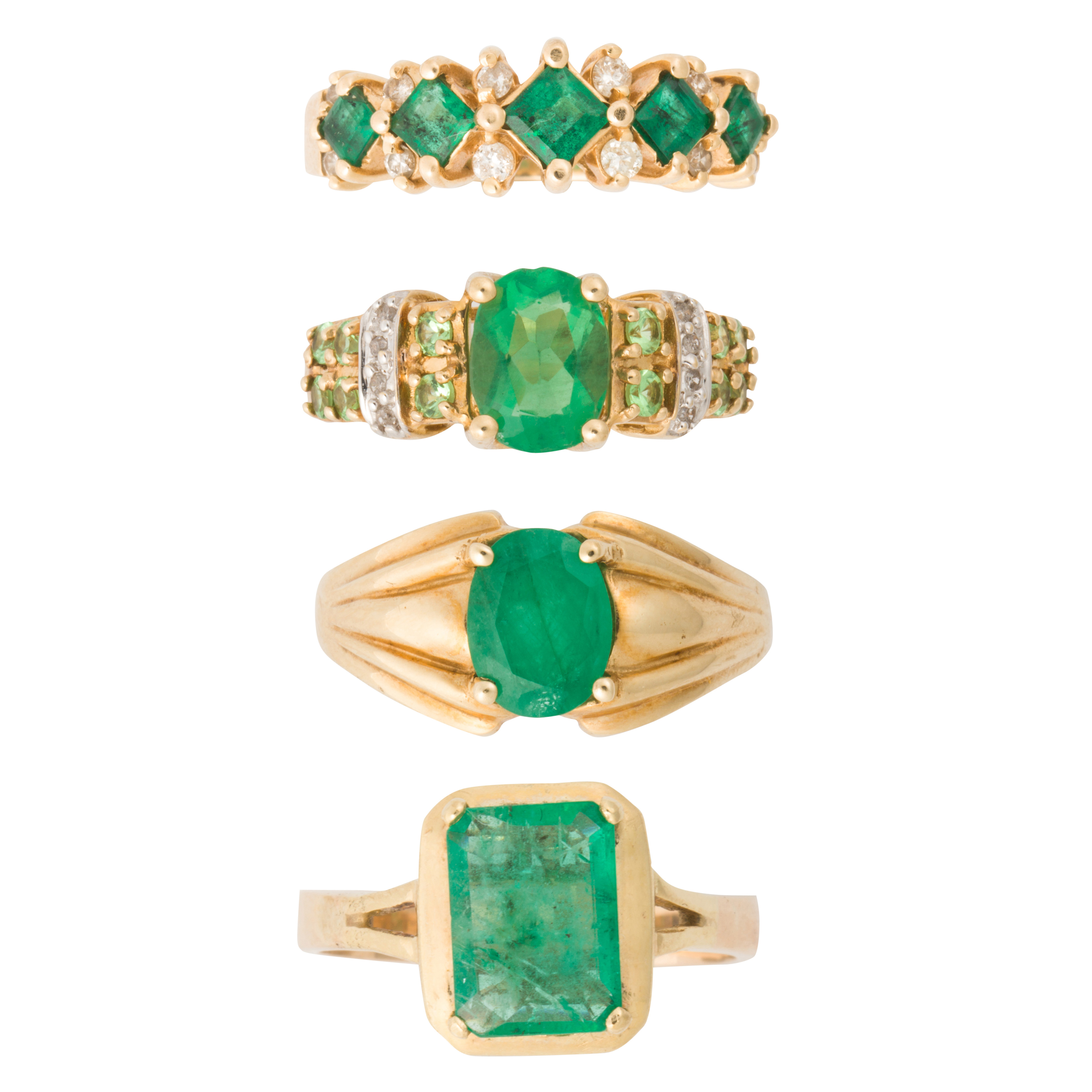 A GROUP OF EMERALD DIAMOND AND 3a604c