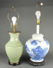 (LOT OF 2) ASIAN VASE LAMPS (lot of