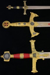 2 LARGE COMMEMORATIVE SWORDS AND A STAR