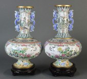(LOT OF 2) CHINESE CANTON ENAMEL VASES