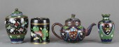 (LOT OF 4) JAPANESE AND CHINESE CLOISONNE