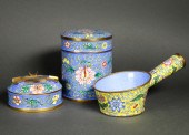 (LOT OF 3) CHINESE CANTON ENAMEL WARES