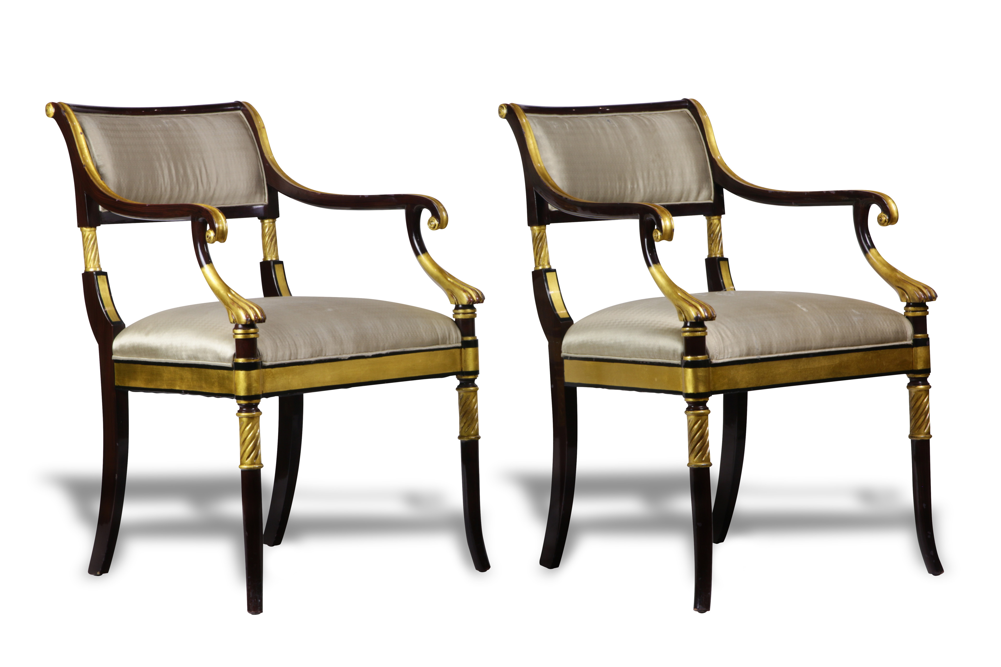 PAIR OF ENGLISH REGENCY STYLE PARTIAL 3a4c9f
