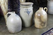 (LOT OF 3) GROUP OF STONEWARE JARS (lot