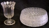 Cut Glass Celery Vase and Bottle 3a5199