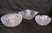 Group of Three Cut Glass Bowls  3a52dc