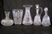 Five Piece Group of Cut Glass Items  3a53a4