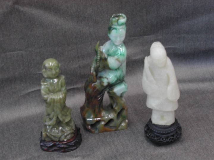 Group of Three Carved Figures  3a5568