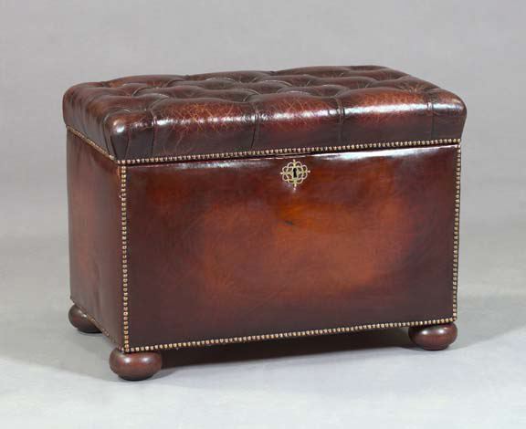 Victorian Mahogany and Leather Upholstered 3a5597