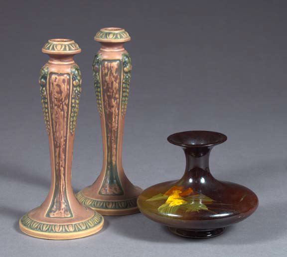 Group of Three Pottery Vases  3a567b