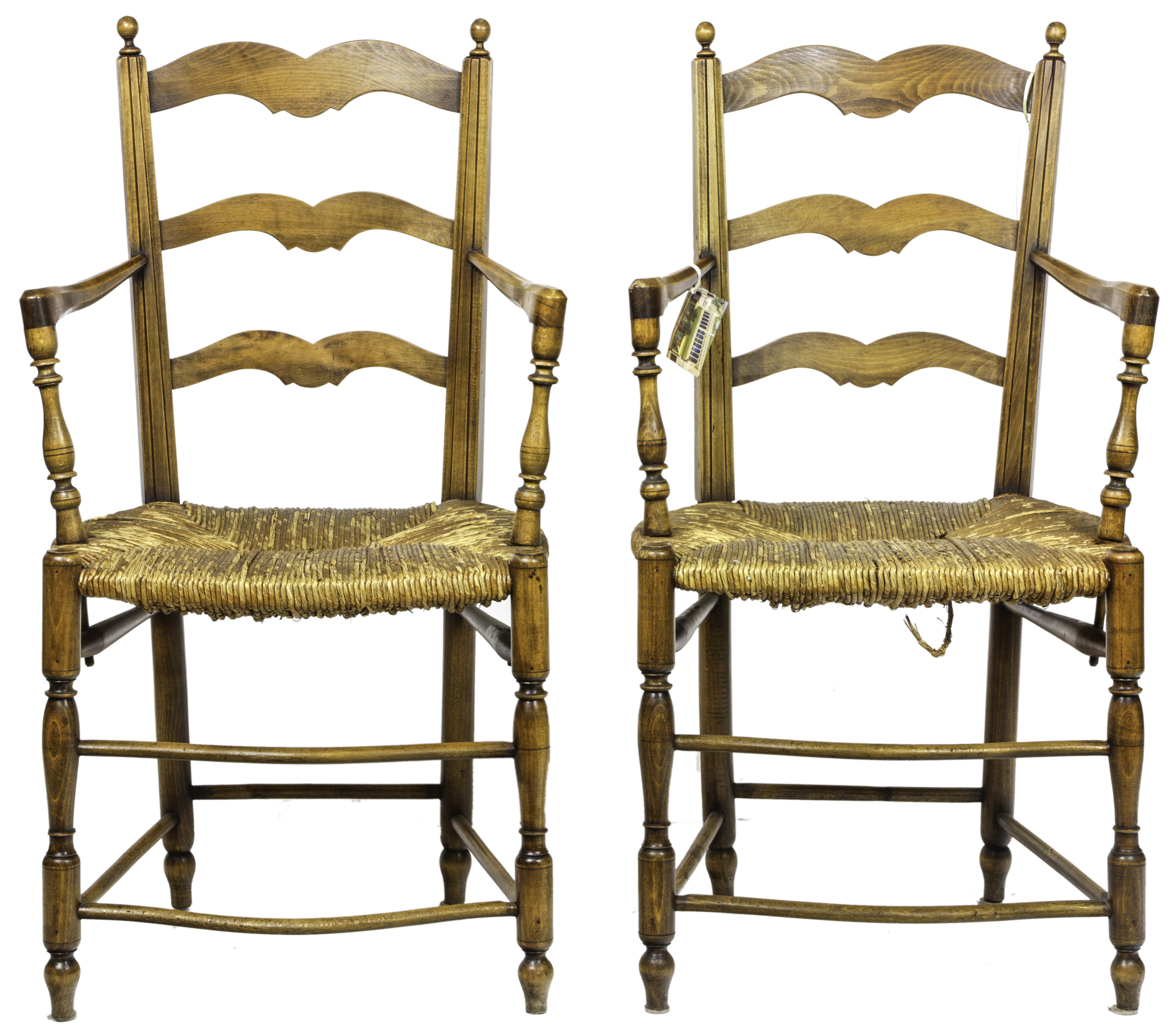 A PAIR OF FRENCH PROVINCIAL LADDER 3a5734