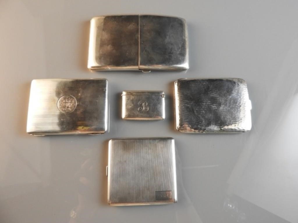 FIVE STERLING SILVER SMOKING ACCESSORIESEarly 3a82db