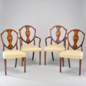 REGENCY STYLE MARQUETRY CHAIRSA set