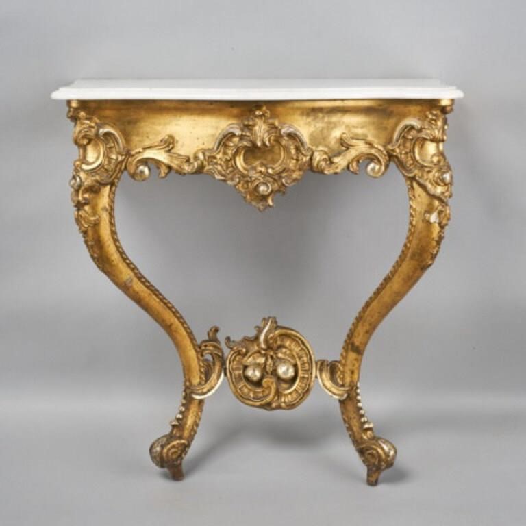 LOUIS XV STYLE GILTWOOD CONSOLE 3a88eb