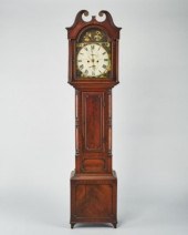 MAHOGANY TALL CASE CLOCK CIRCA 1810A