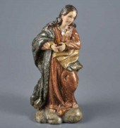 CARVED FIGURE OF MARY MAGDALENEA carved
