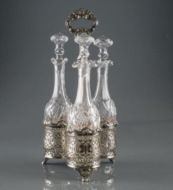 VERY GOOD SILVER PLATED DECANTER 3a8dd4