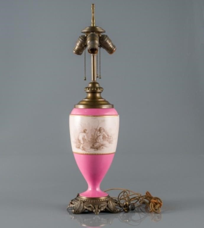 VICTORIAN PORCELAIN LAMPA Victorian 3a8ea4