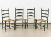 FOUR LADDER BACK CHAIRSA set of four