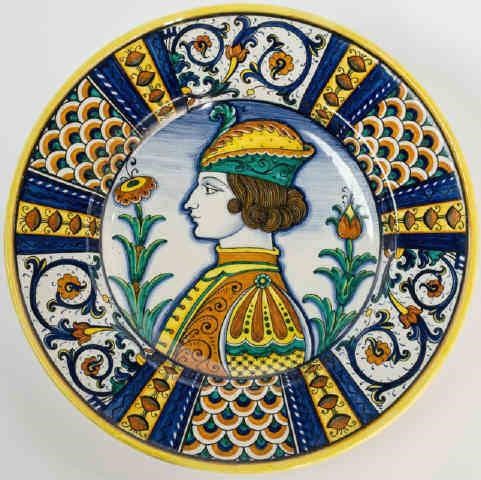 LARGE ITALIAN MAJOLICA CHARGER  3a90fd