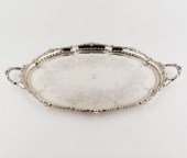 SILVER PLATED TRAY, 19TH CENTURYA very