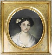 PASTEL PORTRAIT, YOUNG LADY, 19TH CENTURYA