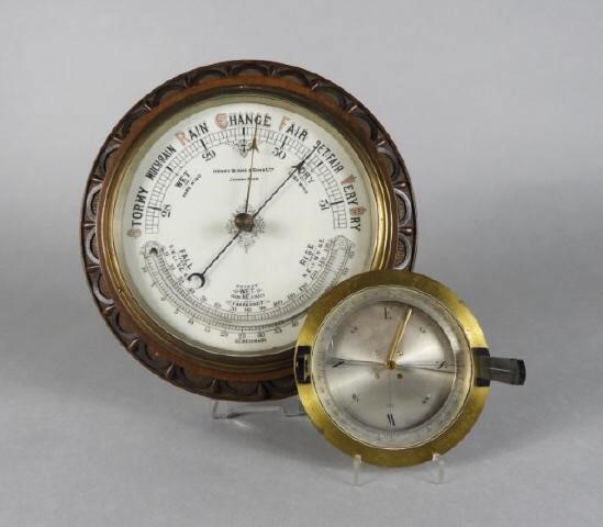 ANEROID BAROMETER THERMOMETER  3a92d8