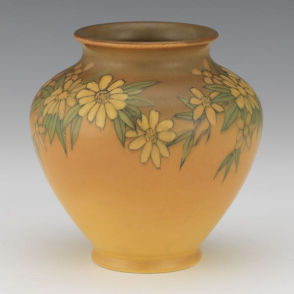 ROOKWOOD POTTERY VASE WITH DASIES 3a73cf