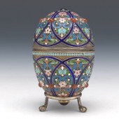 RUSSIAN EXPORT FABERGE STYLE PARCEL-GILT
