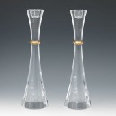 FABERGE CRYSTAL LUMINAIRE PAIR OF