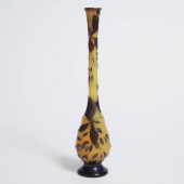 Gallé Cameo Glass Vase, c.1900   height