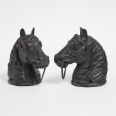 Pair of Cast Iron Hitching Post Horse