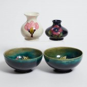 Pair of Moorcroft Hibiscus Bowls and