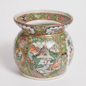 A Canton Famille Rose Spittoon, 19th