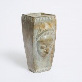 West African Carved Stone Vase, possibly