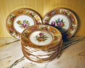 A set of 12 German Dresden plates with