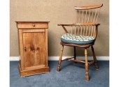 An antique English Windsor arm chair