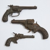 Three American Cast Iron Cap Guns, late