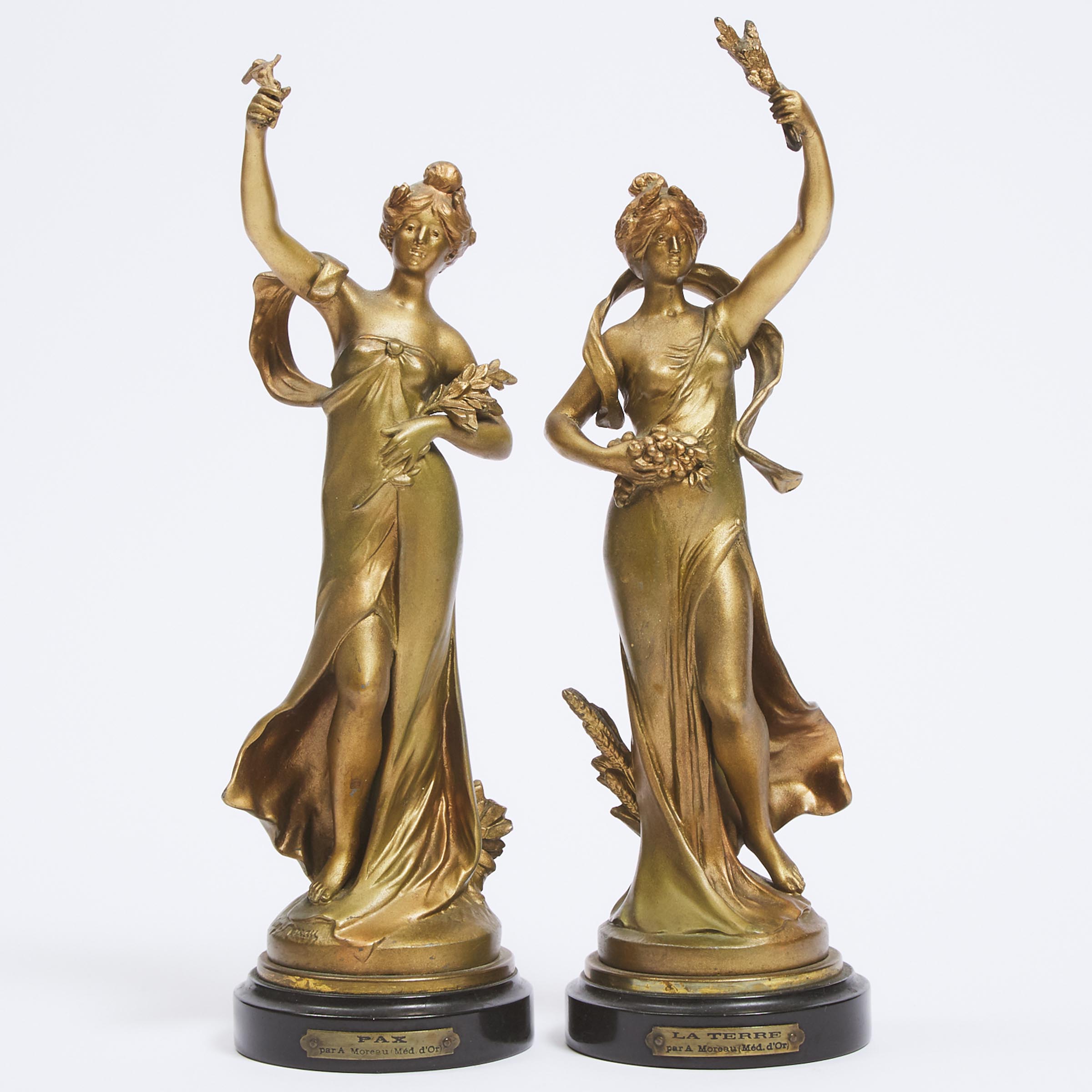 Pair of French Gilt Bronze Figures 3abafa