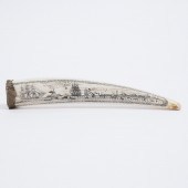 Replica Scrimshawed Walrus Ivory Tusk,