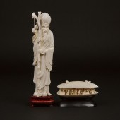 Two Ivory Carvings of Shoulao and a