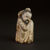 An Ivory Carving of the Drunken Poet